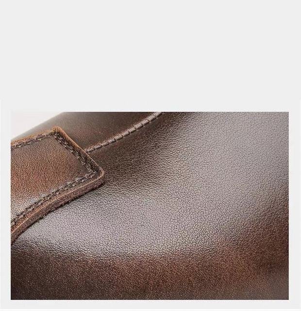 サイドゴアブーツ メンズ チェルシーブーツ 牛床革 革靴 シューズ ブーツ ブラウン（裏起毛あり25.5cm_画像3