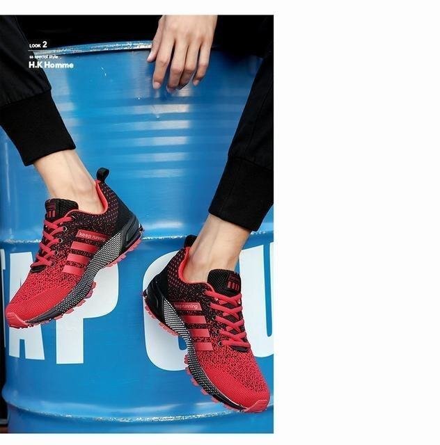 ウォーキングシューズ メンズ スニーカー 運動靴 ローカット 軽量 靴 シューズ ジョギング 屋外 四季兼用 レッド 25.5cmの画像6