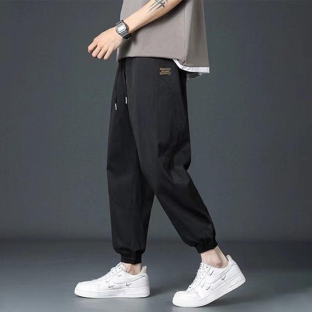  summer speed . casual chinos men's stretch slim bottoms thin ventilation ... comfortable stylish black 2XL