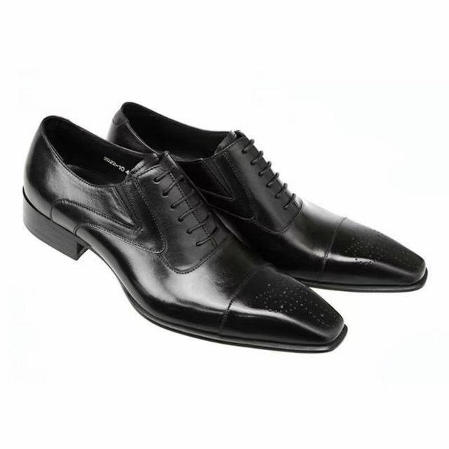 ビジネスシューズ 紳士靴 メンズ靴 通勤靴　男性 PUレザー 黒25cm_画像3
