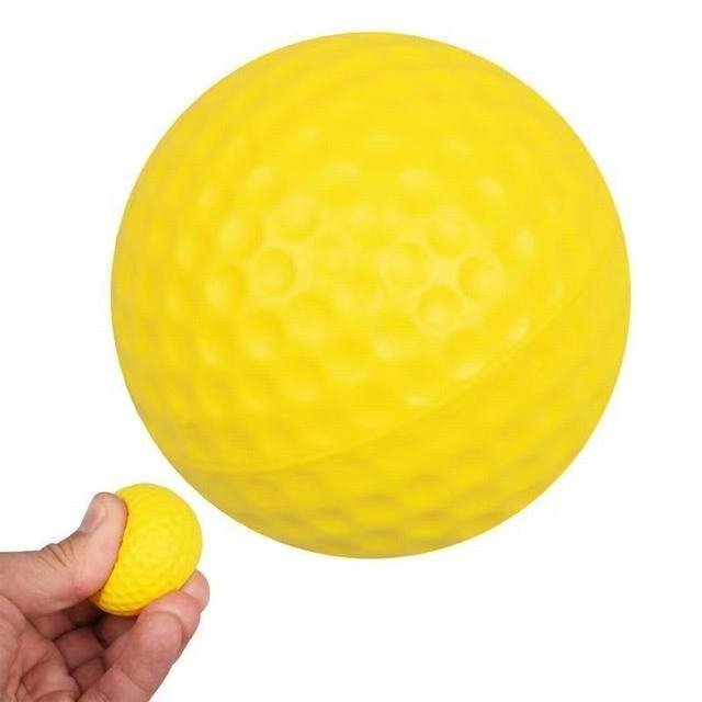 ゴルフ練習ボール　ゴルフボール PU 練習用 室内練習用ゴルフボール　柔らかいので安全　ウレタン製 60個セット ピンク_画像2