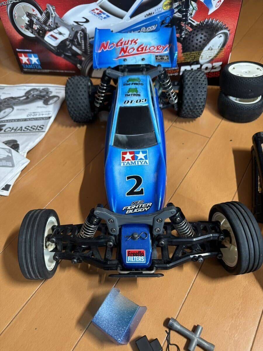 タミヤ 電動ラジコン オフロード ネオマイティフロッグ　DT-03 セット プロポ付 3PRKA TAMIYA バギー_画像2