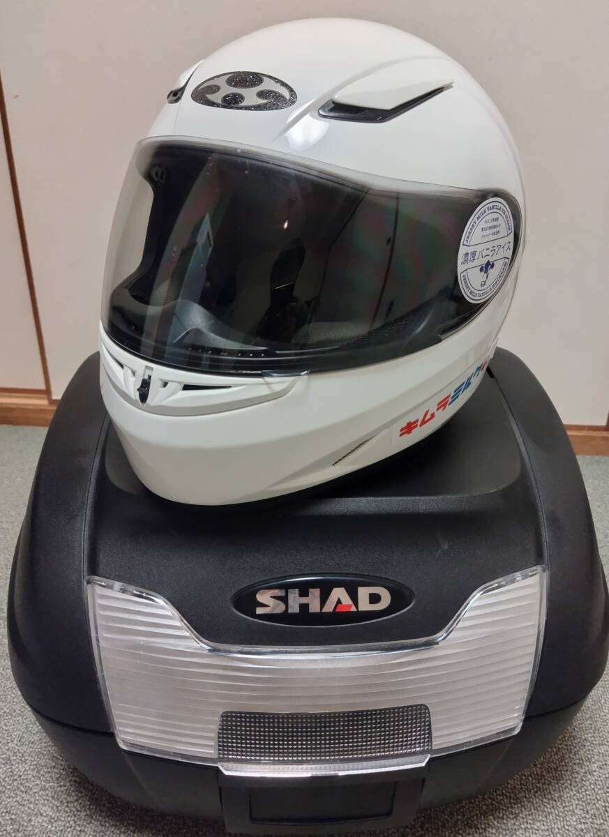 中古 SHAD SH40 リアボックス 土台セット OGKヘルメットオマケ有の画像7