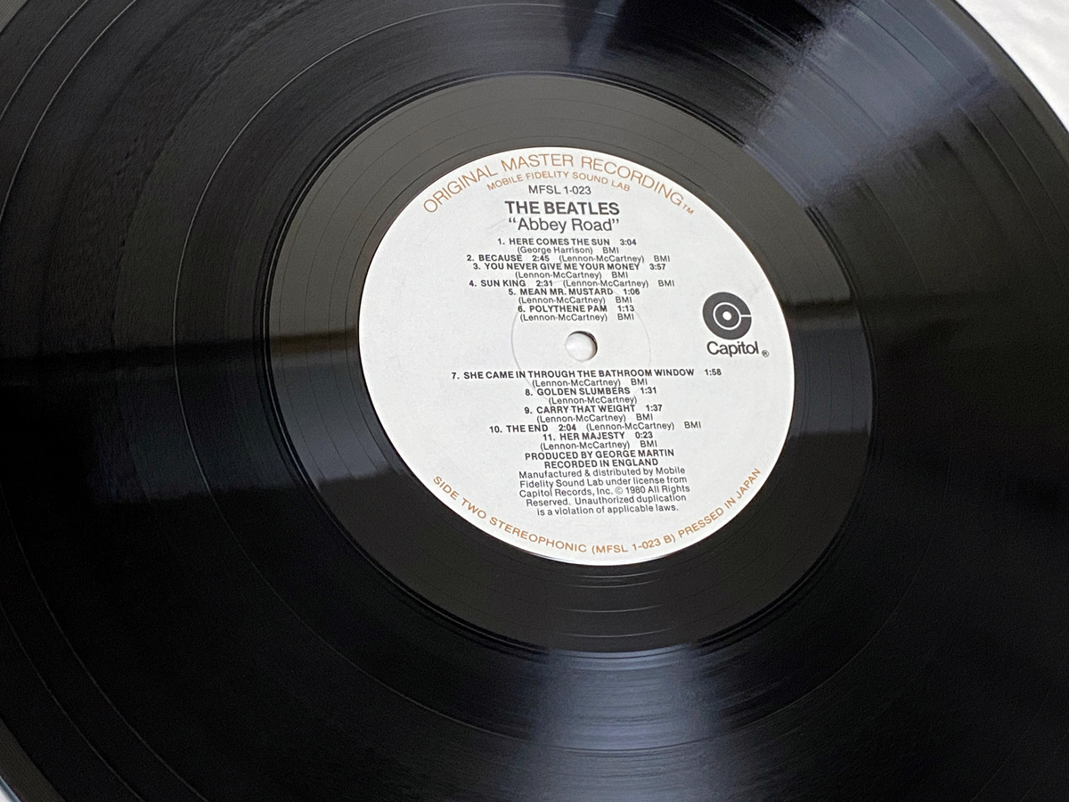 超高音質 LP Mobile Fidelity Sound Labs　Beatles / ABBEYROAD （MFSL 1-023） Original Master Recording 極美盤 NM！ _画像5