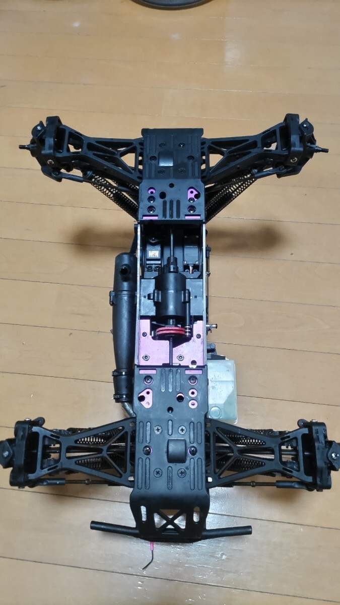 hpiracing★HPI SAVAGE X 4.6★サベージ★モンスタートラック★シャーシ★メカ付き★現状★タミヤ製エンジンの画像6