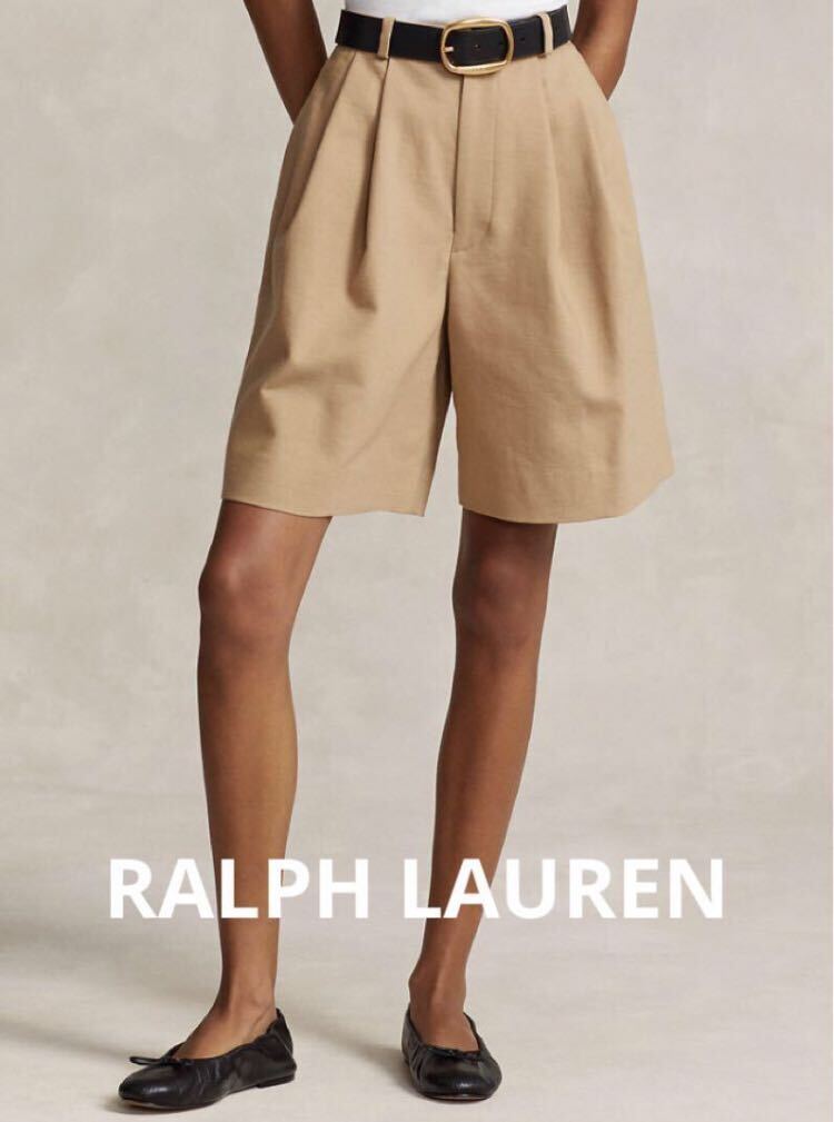  новый продукт действующий RALPH LAUREN Ralph Lauren linen шорты бежевый 