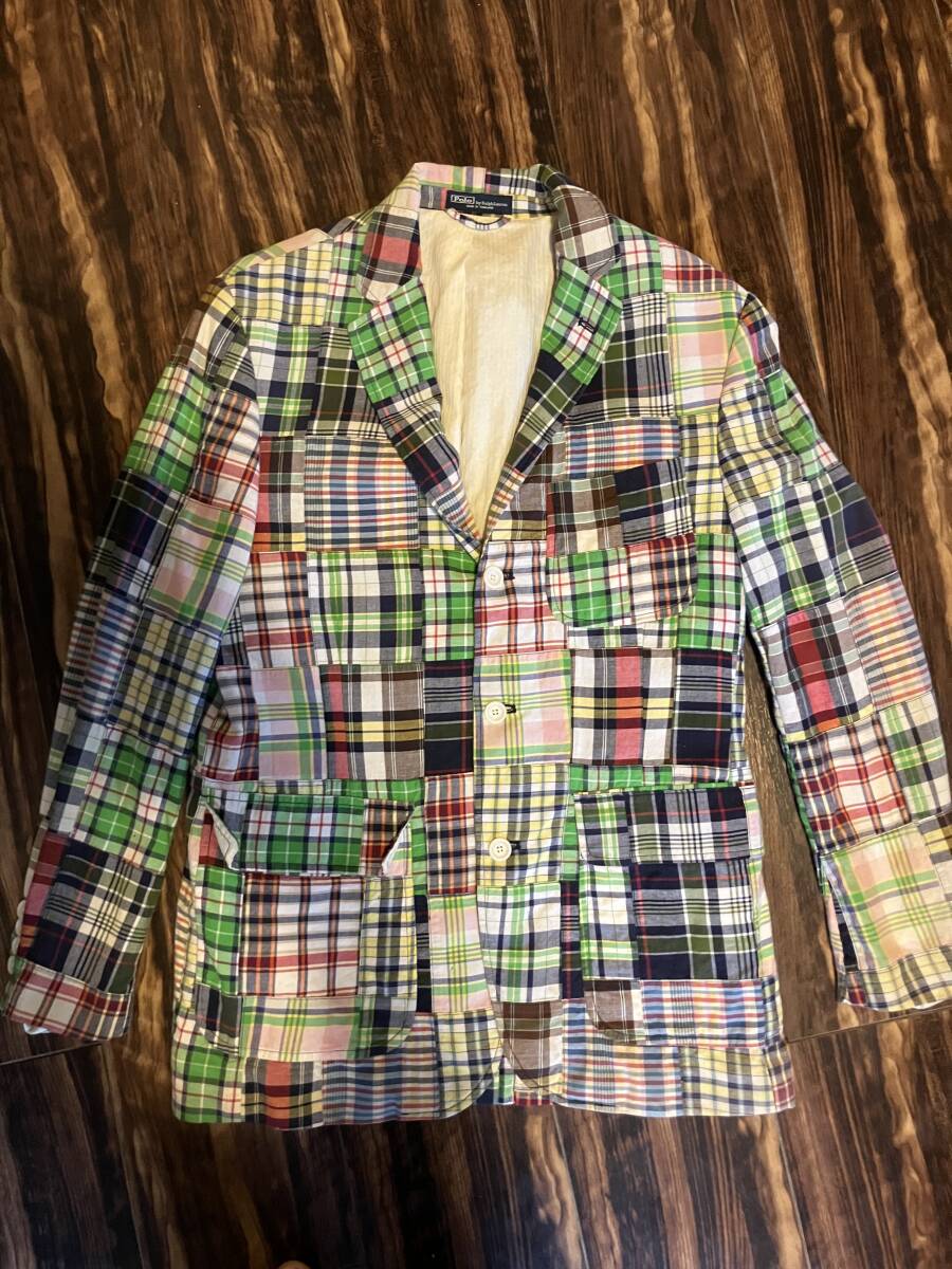 POLO RALPH LAUREN Ralph Lauren лоскутное шитье tailored jacket хлопок многоцветный 