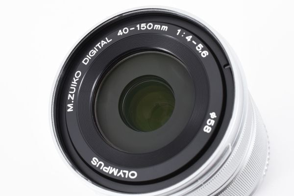 完動美品 OLYMPUS M.ZUIKO DIGITAL ED 40-150mm F4.0-5.6 R Silver 望遠 ズームレンズ / オリンパス M4/3 マイクロフォーサーズ #5980の画像10