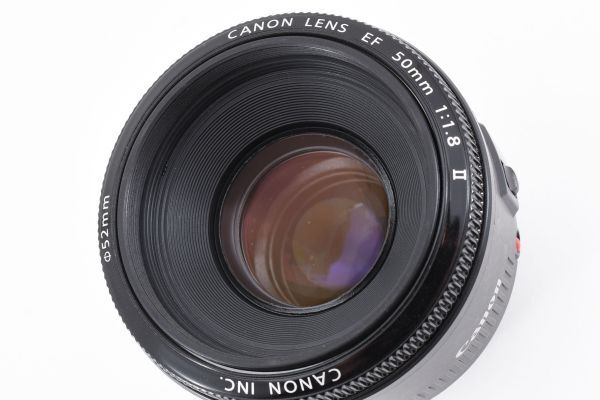 完動良品 Canon Lens EF 50mm F1.8 II AF Standard Lens 単焦点 標準 レンズ / キヤノン EF フルサイズ対応 大人気の撒き餌レンズ #5983の画像10