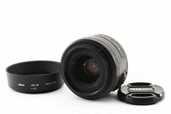 Nikon AF-S DX Nikkor 35mm F1.8 G AF Standard Lens + HB-46 単焦点 標準 レンズ / ニコン F Mount APS-C 実用,撮影可 ※訳有品 #8513の画像1