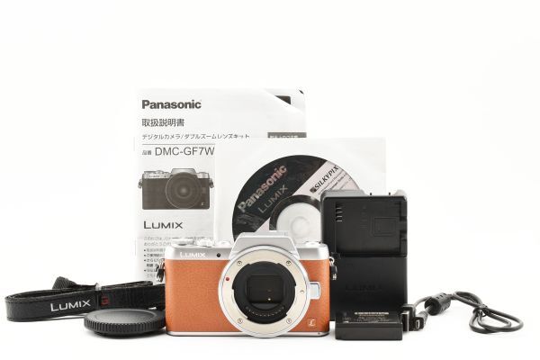 動作良好 Panasonic Lumix DMC-GF7 Brown ブラウン ボディ ミラーレス一眼 デジタルカメラ パナソニック マイクロフォーサーズ M4/3 #8521の画像1