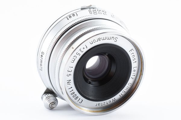 完動良品 Leica Summaron-M f=3.5cm 1:3.5 MF Lens 単焦点 レンズ ライカ ズマロン 35mm M Mount 社外フード,保護フィルター付 ※1 #0826の画像3