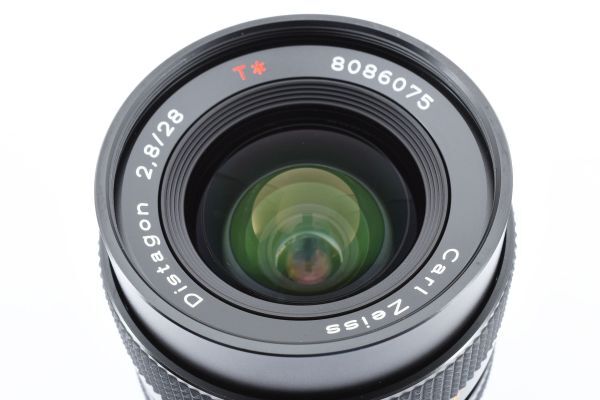 完動美品 Contax Carl Zeiss Distagon 28mm F2.8 MMJ MF Wide Lens 単焦点 広角 レンズ / コンタックス ディスタゴン Y/C Mount #8618_画像10