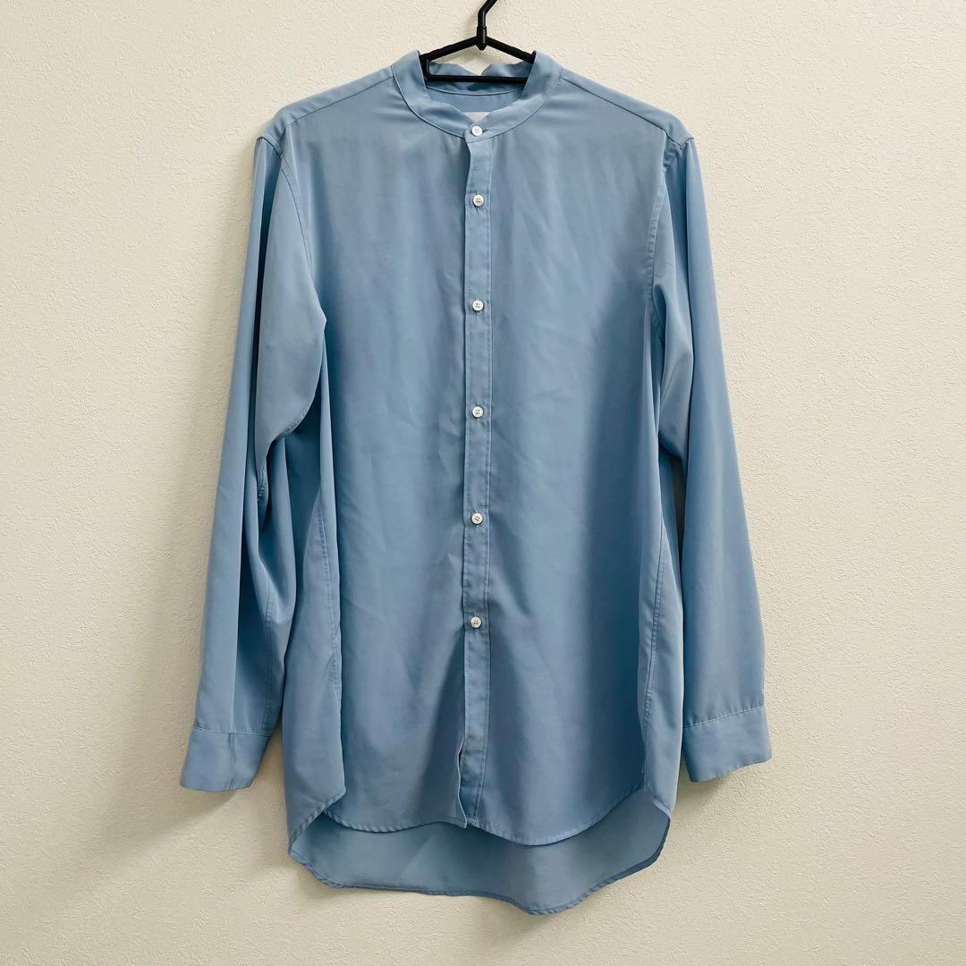 【美品】エディフィス ラブークル バンドカラー シャツ とろみシャツ 大きめ_画像9