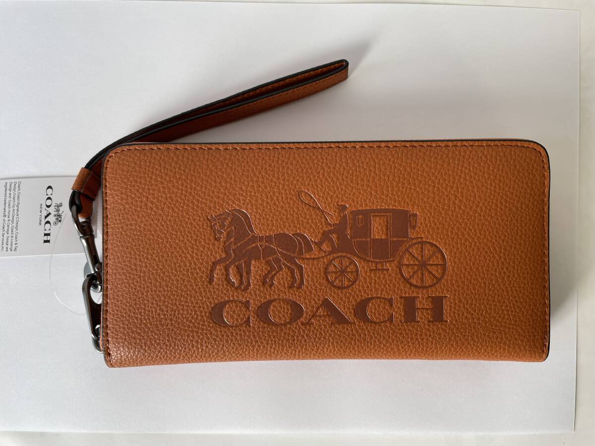 [コーチ] COACH 財布(長財布) C3548 ジンジャー ホース アンド キャリッジ（ストラップ付き）の画像1