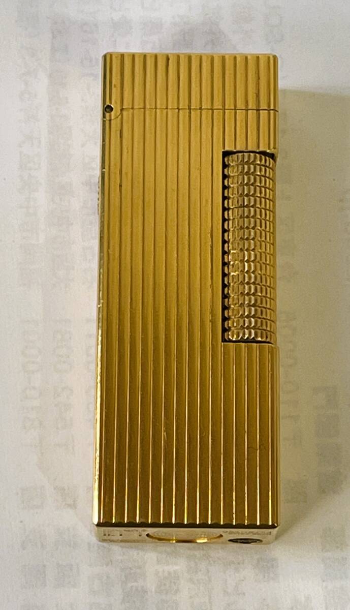 ダンヒル dunhill ガスライター 喫煙具 ゴールド ローラー式 現状品 _画像10