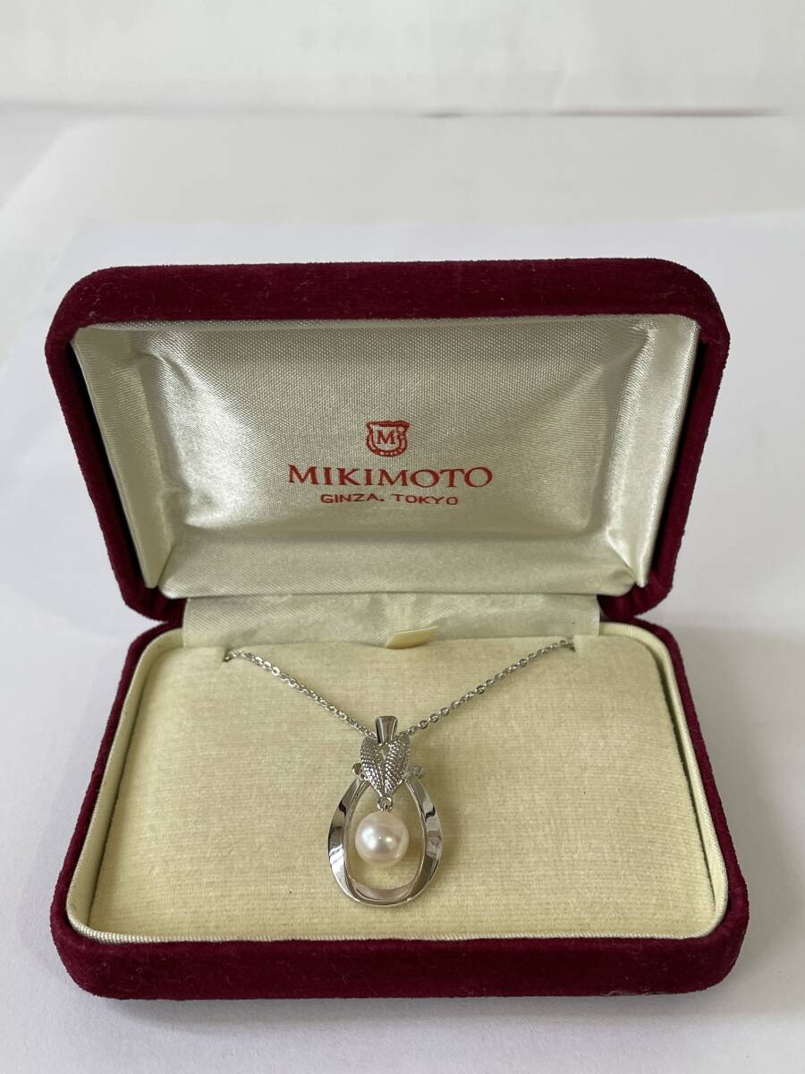 MIKIMOTO 真珠 ネックレス 長さ約40cm SILVER ミキモト パール 