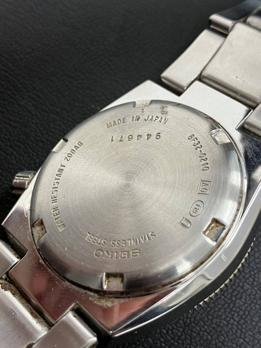 SEIKO S PERPETUAL CALENDAR セイコー 腕時計 黒文字盤 8F32-021 ジャンク品_画像2