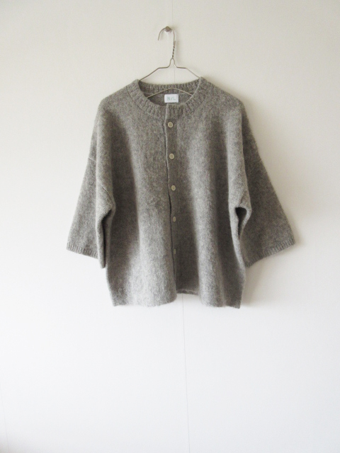 美品 NATURAL LAUNDRY / ナチュラルランドリー 7225K-006 シャギーKハーフスリーブCD 2 GRAY / カーディガンの画像1