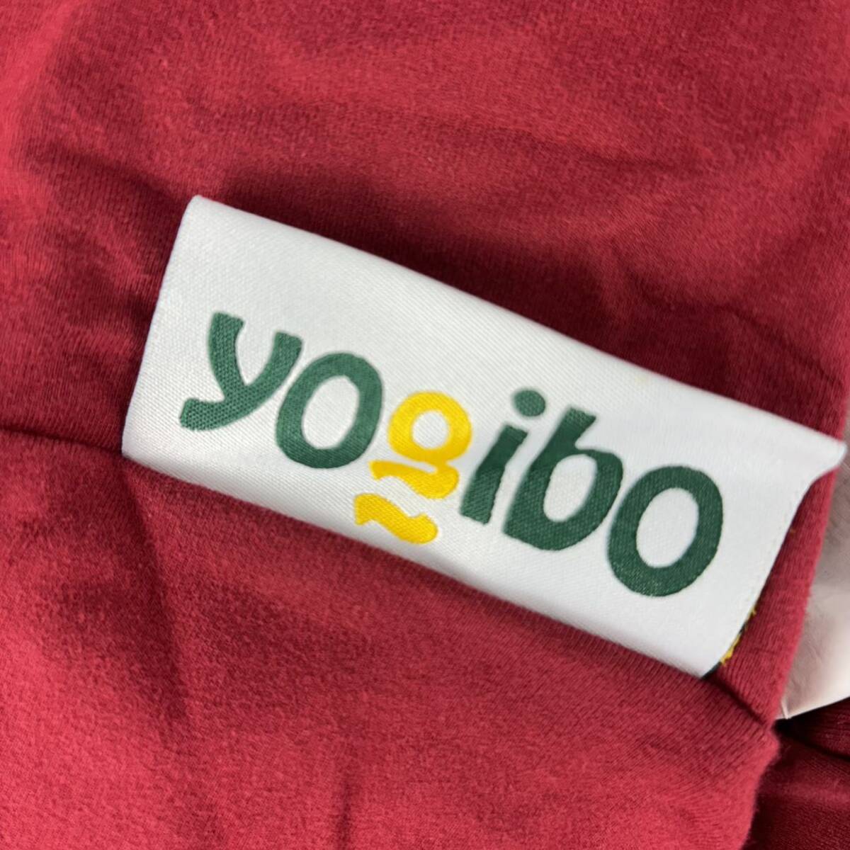 ec414 美品 ディスプレイ品 yogibo ヨギボー ラウンジャー カバーのみ レッド 赤 グレー コットン89% ポリウレタン11% _画像3