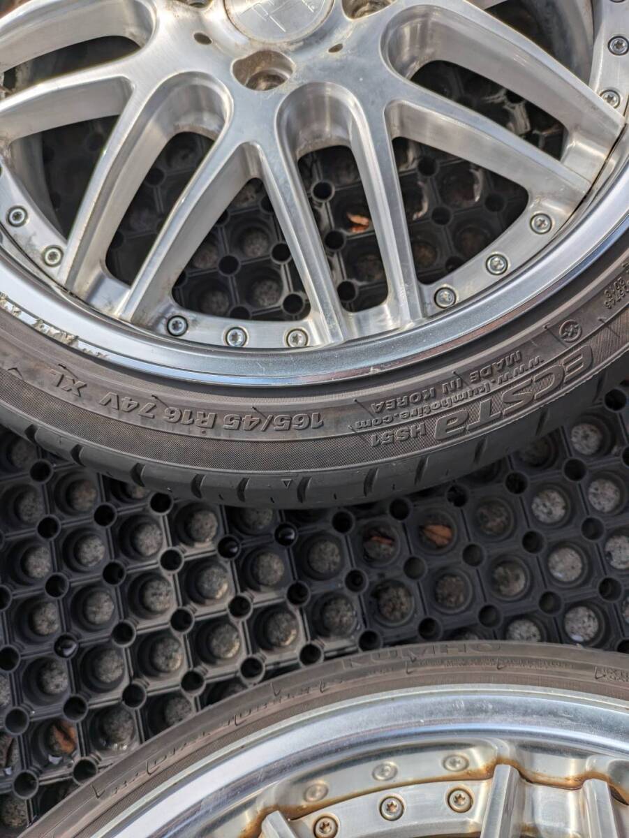 WORK RIZALTADO MESH 16インチ 6.0J（+42）（+30） ワーク リザルタード メッシュ タイヤ溝あり 165/45R16の画像7