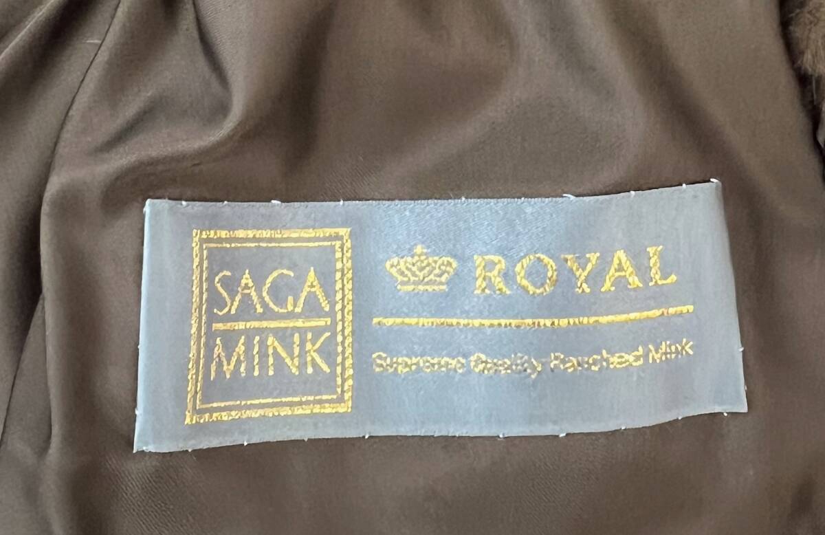 デミバフミンク ロングコート 95㎝ 裾スカラップ仕様 SAGAMINK ROYALの画像8