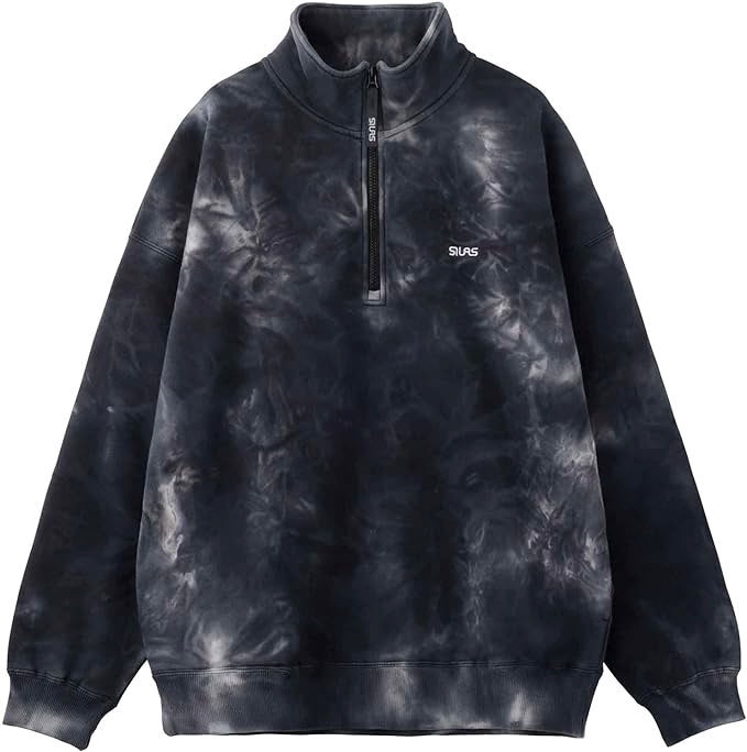 SILAS (サイラス) TIE-DYE HALF ZIP SWEATSHIRT XLサイズ ブラック スウェット ハーフジップ 品番: 110233012010 