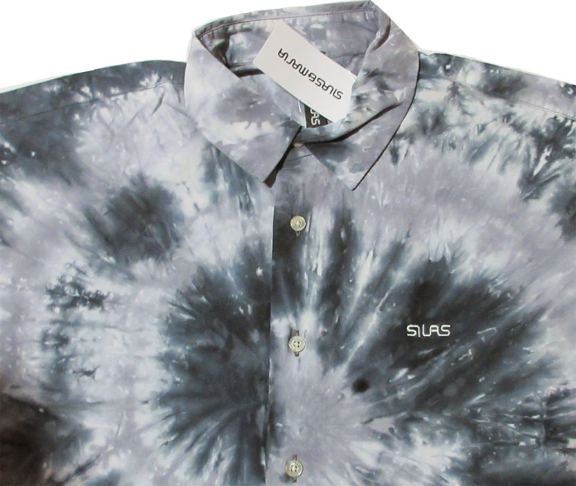 SILAS (サイラス) TIE-DYE S/S SHIRT 半袖シャツ Mサイズ ブラック 商品番号: 110232014002 染め タイダイ_画像3