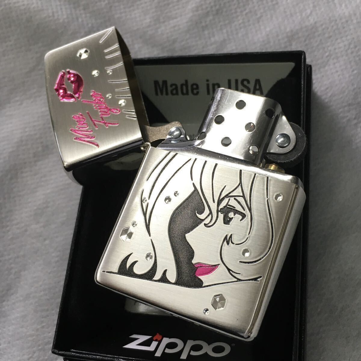 ZIPPO/ルパン三世/不二子/アフターシャワー/シルバーサテーナ/コレクション/プレゼント/新品/ジッポー/送料無料_画像2