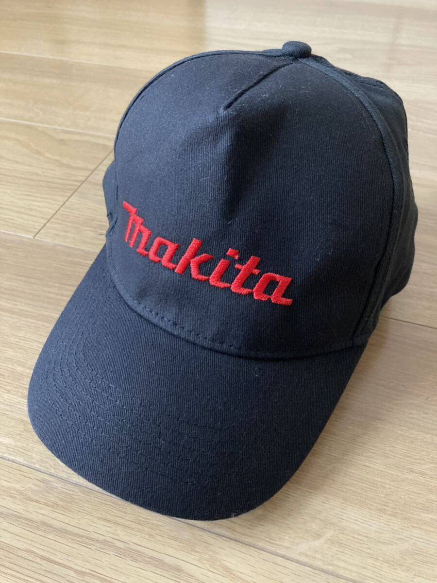 新品 未使用 帽子 キャップ マキタ makita 黒 ブラック 赤刺繍 アウトドア 作業帽子 野球帽 匿名配送 格安 激安 お買得の画像1