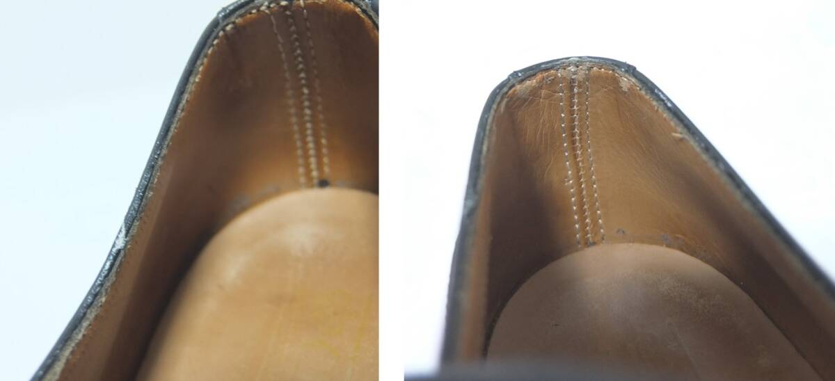 英国製 CHEANEY チーニー ストレートチップ レザーシューズ 黒 ５1/2 革靴の画像9