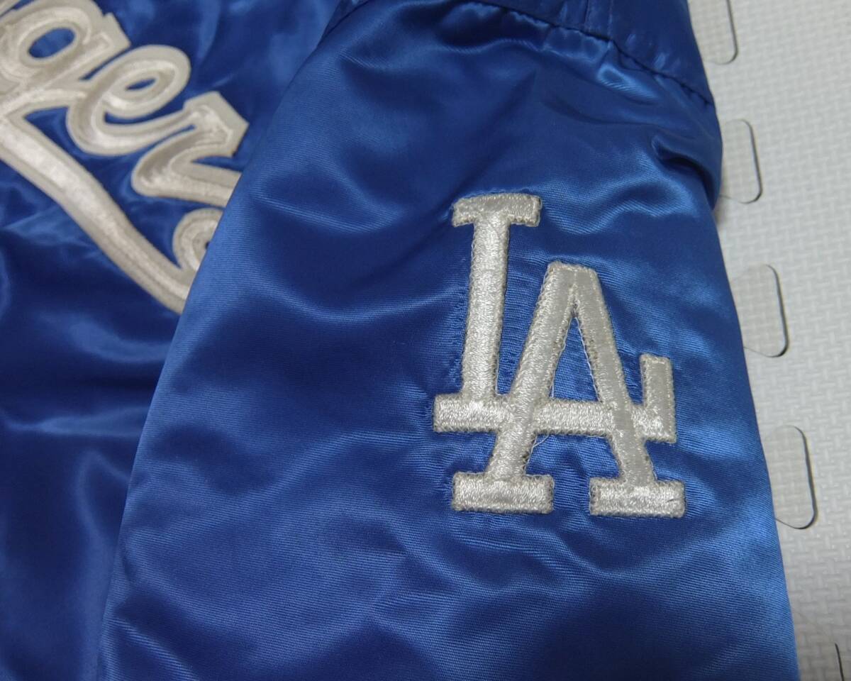 90s STARTER ドジャース サテンスタジャン 青 L ジャケット ジャンパー 1990年代 Los Angeles Dodgersの画像6