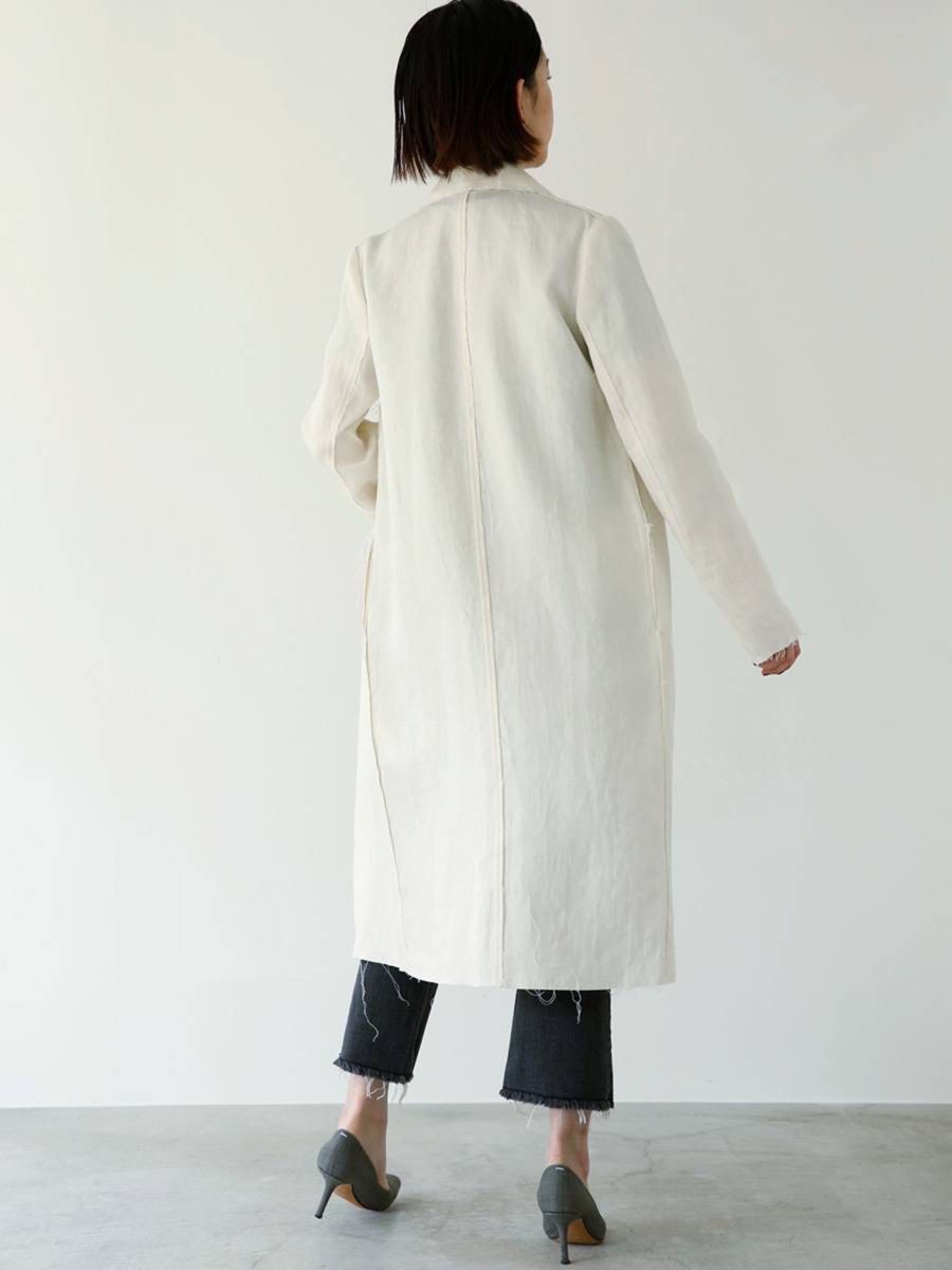 タグ付き マディソンブルー CUTOFF COAT LINEN SATIN