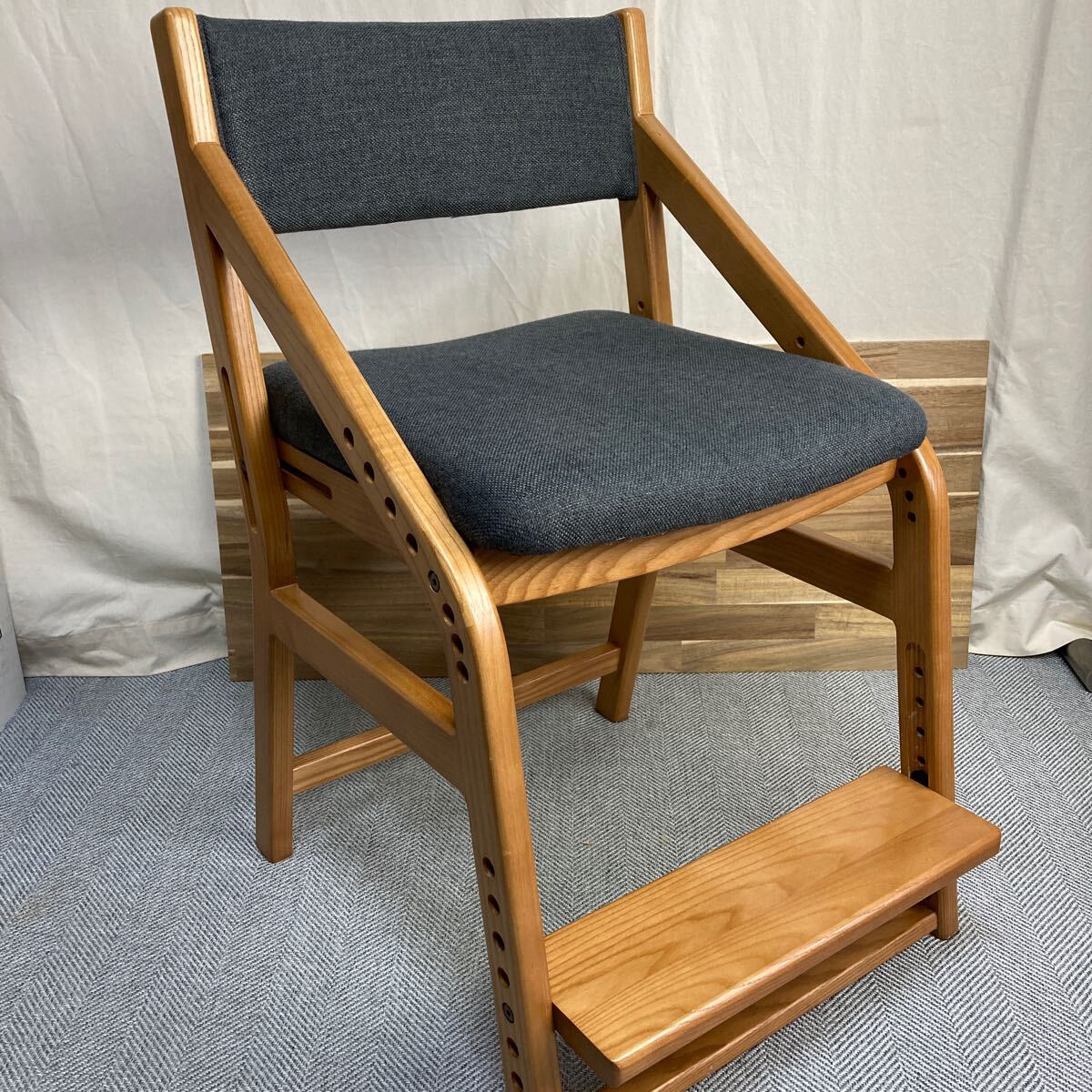 【送料無料】E-Toko 子供チェア JUC-2877 キッズチェア 学習椅子 木製椅子の画像1