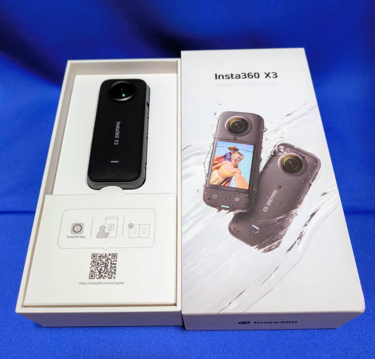 1円～入札スタート　Insta360 X3 （ブラック）使用1時間30分　正規品　コジマ電気購入　美品　防湿庫保管　送料込み_画像2