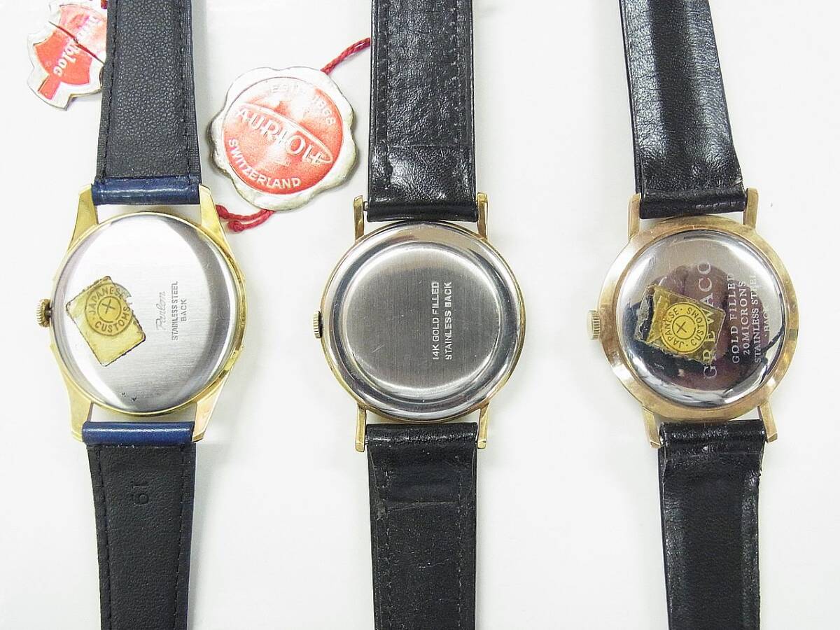スイス / 手巻時計 3 本セット / デッド・ストック品。の画像2