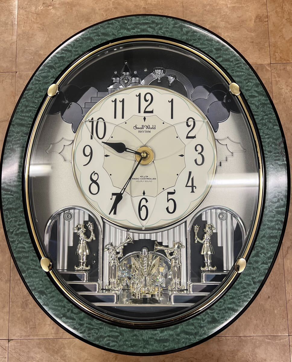 RHYTHM リズム時計 からくり時計 Small World 掛け時計 通電確認 ジャンク品の画像3