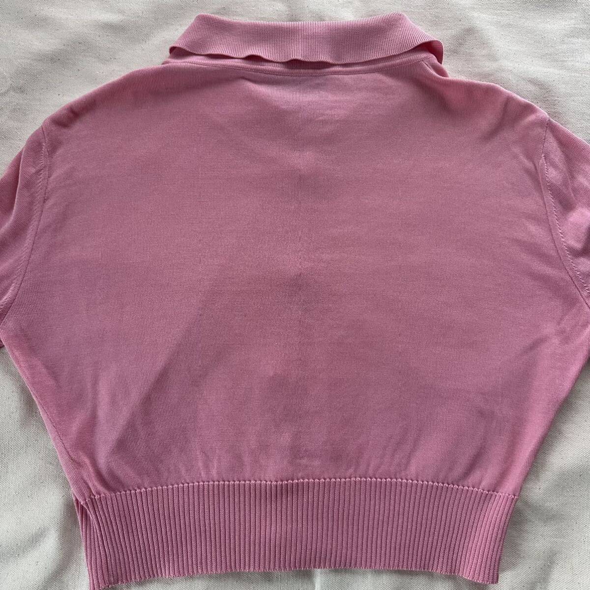 激レア 美品 シャネル CHANEL トップス カーディガン クロップド Tシャツ ヴィンテージ ココボタン ピンクの画像3