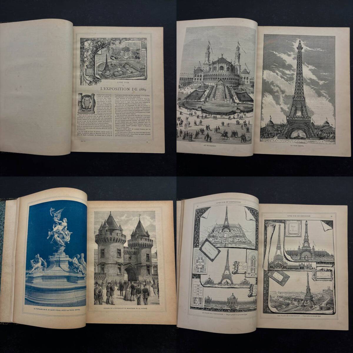 1889年 パリ万博公式ガイド ２巻揃 古書 洋書 歴史 資料 エッフェル塔 の画像4