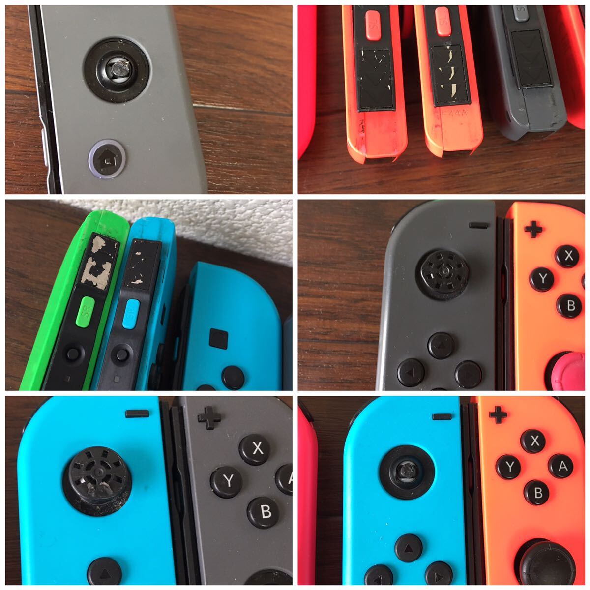 Nintendo 任天堂 Switch スイッチ コントローラー ジョイコン HAC-015 / HAC-016 Joy-Con まとめて20点 ストラップ1点付き 動作未確認の画像5