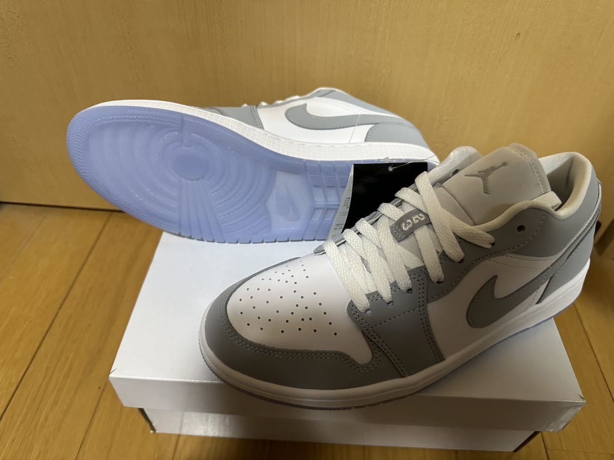 【新品】 27cm Nike WMNS Air Jordan 1 Low Wolf Grey ナイキ ウィメンズ エアジョーダン1 ロー ウルフグレー