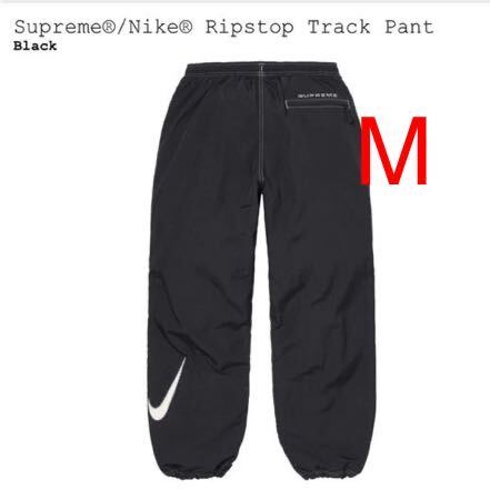 【新品】 24SS M Supreme Nike Ripstop Track Pant Black シュプリーム ナイキ リップストップ トラック パンツ ブラック_画像1