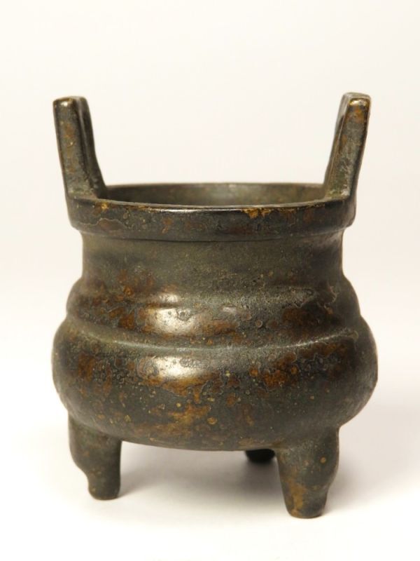 【1033】中国美術 古玩 宣徳 古銅 香炉 重量88ｇ (初品 買取品)の画像3