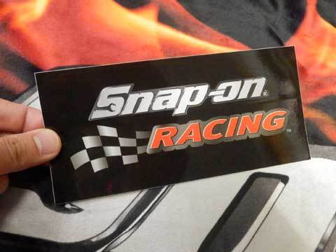 Snap-on（スナップオン）レーシング ロゴ ステッカー「BLACK RACING DECAL」_画像2