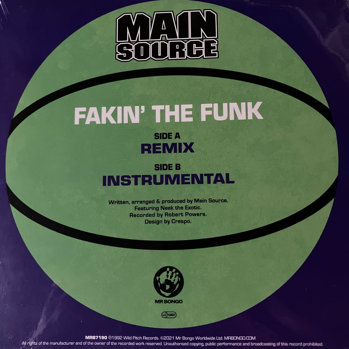 人気 rap45 新品 main source fakin' the funk 7inch レコードの画像2