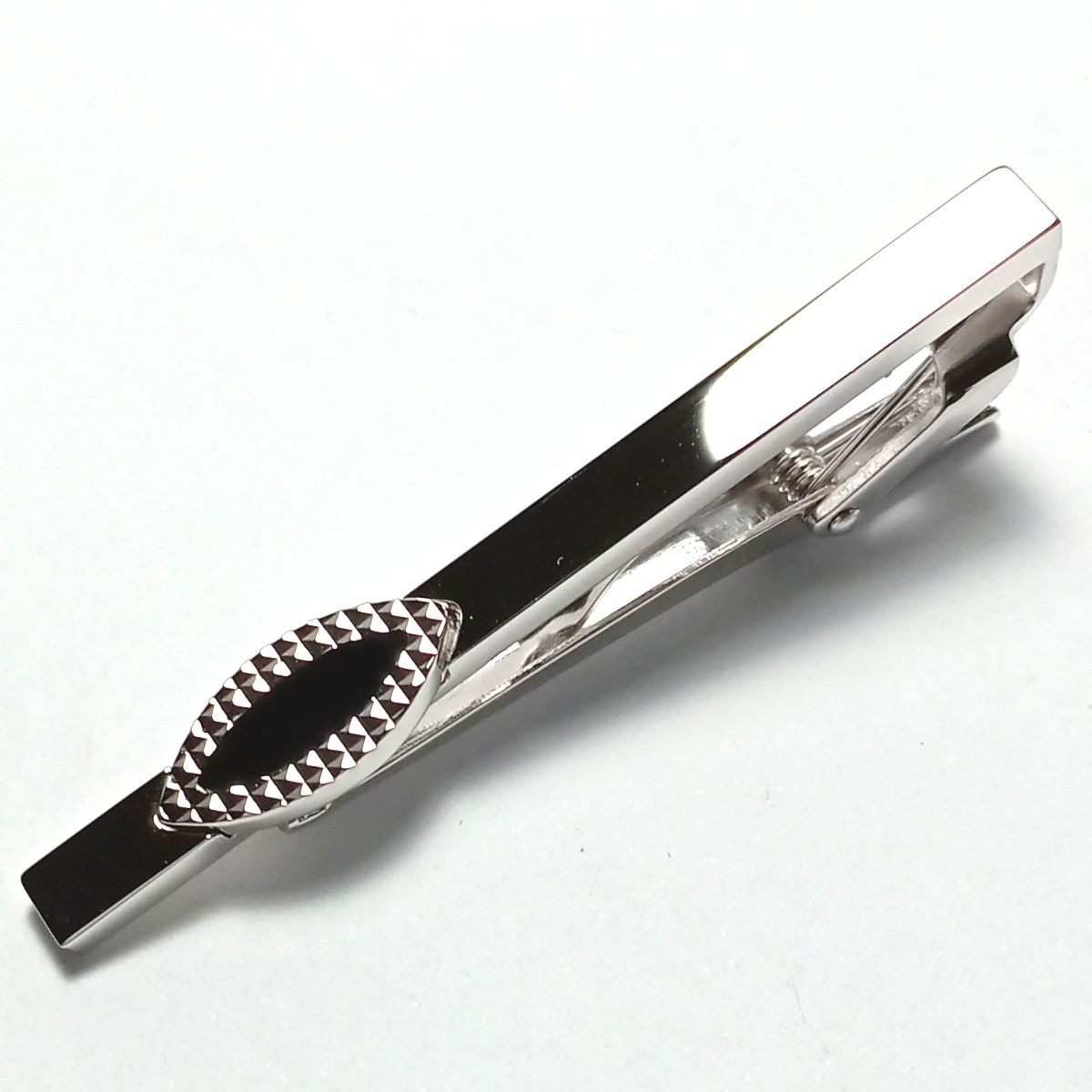 [pst164]Paul Stuart paul (pole) Stuart necktie pin Thai bar silver × black black onyx diamond cut 