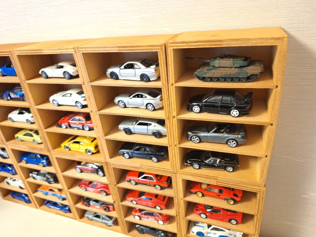 トミカ プレミアム リミテッド ヴィンテージ ホットウィール ディズニー ミニカー 木製 コレクションケース 40台 収納 片付け 箱のみ