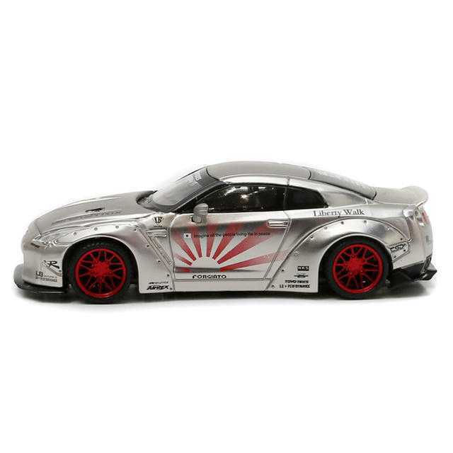 未開封　LIBERTY WALK　1/64　MINI GT　GT-R　リバティーウォーク　R35　サテンシルバー　左ハンドル