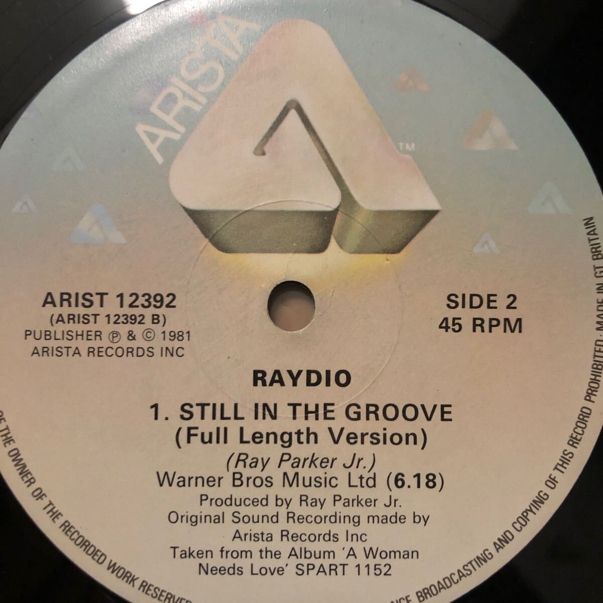 12’ Raydio-Still the groove/A woman needs love_画像2