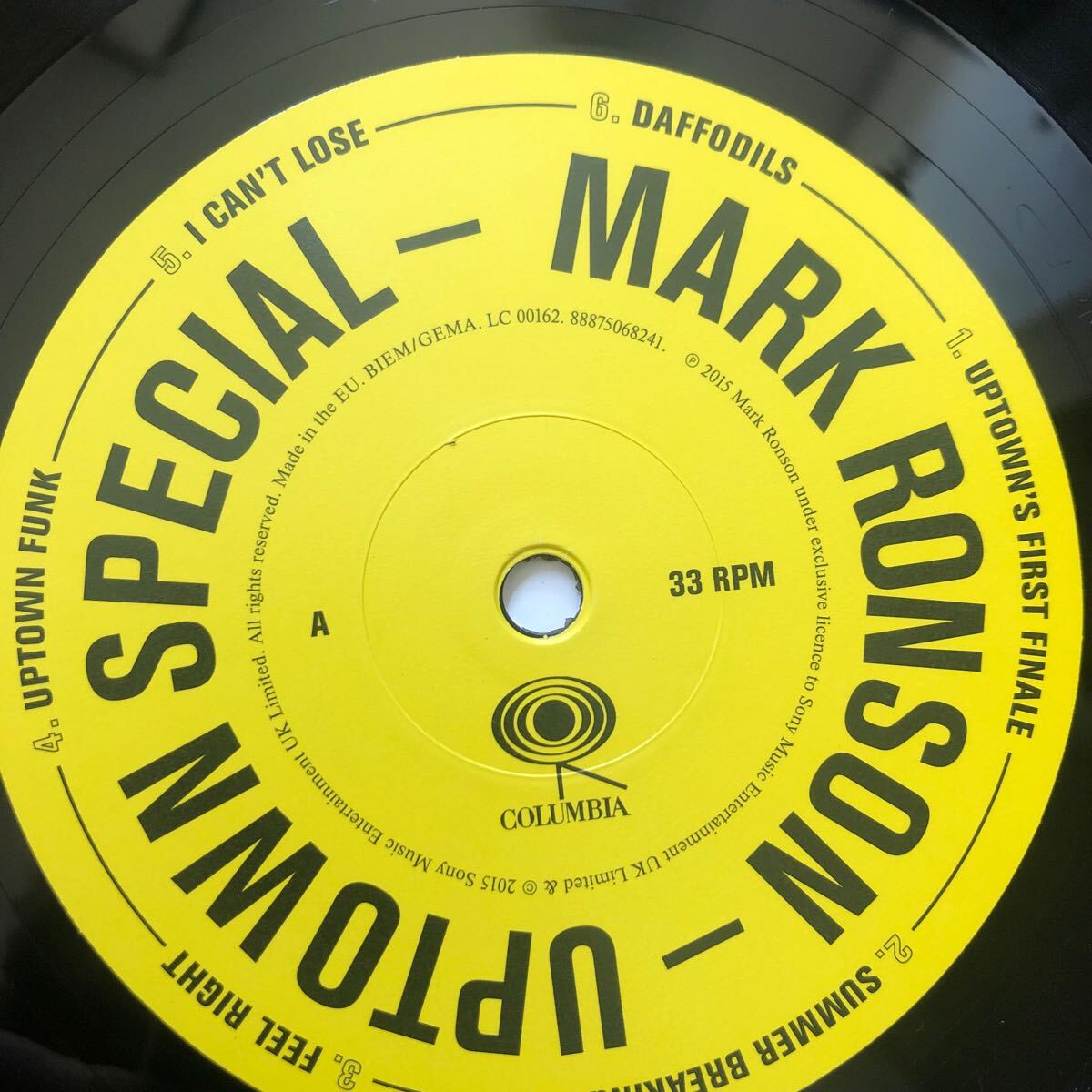 LP’ Mark Ronson-Uptown Special/Bruno Mars/Uptown Funkの画像3